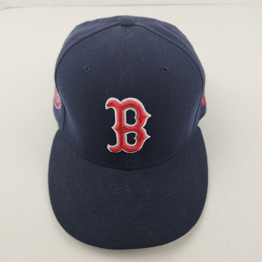 Boston Red Sox New Era On-Field 59Fifty Fitted Size 7 1/2 Hat Ball Cap Blue MLB